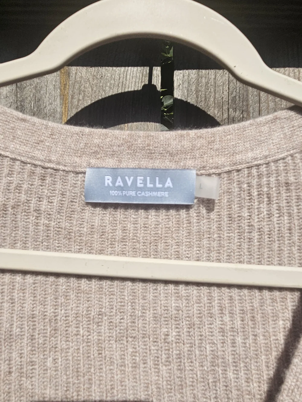 Ravella Valentina Cardigan 100%  Cashmere Pearl Buttons Luxe Oatmeal Size Large